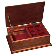 Load image into Gallery viewer, Jewelry chest in cherry coffee, lid open