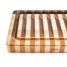 Load image into Gallery viewer, half of the end-grain cutting board with groove