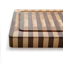 Load image into Gallery viewer, corner of the end-grain cutting board with groove