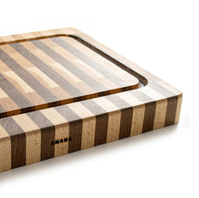 Load image into Gallery viewer, half of the end-grain cutting board with groove