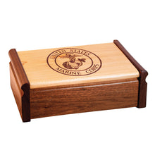 Load image into Gallery viewer, dresser box with marine corps logo

