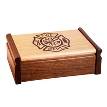Load image into Gallery viewer, dresser box with firefighter department logo
