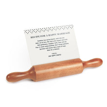 Load image into Gallery viewer, oak rolling pin recipe holder