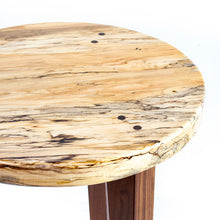 Load image into Gallery viewer, top view of savanna spalted maple end table
