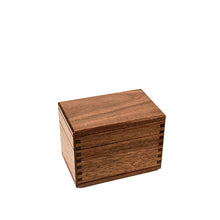 Load image into Gallery viewer, closed top walnut recipe card holder