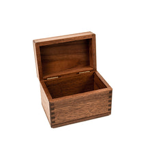 Load image into Gallery viewer, open lid walnut recipe card holder