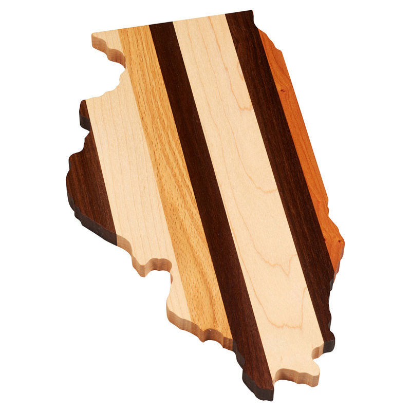 striped illinois cutting board